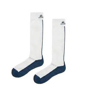 Women's Knee High Grip Socks Cotton Spandex Non-Slip Compression Socks for Pilates Barre