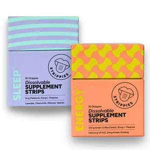 Energy & Sleep Dissolvable Strips Combo – Natural On-the-Go Boost + Relaxation – STRIPPIES