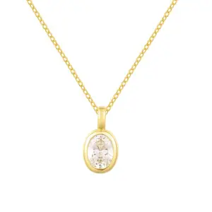 EVRY JEWELS Gold or Silver Plated Women's Romi Necklace EVRY JEWELS Gold or Silver Plated Women's Romi Necklace