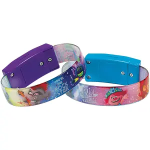 Trolls World Tour Light-Up Bracelets, Multi-Coloured, 4-Pack