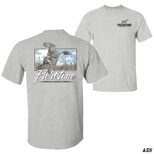 Fieldstone Flying Duck T-Shirt, Waterfowl Hunting Tee, Sporting Lifestyle, Duck in Flight Graphic, Outdoor Country Apparel, Fieldstone Bird Hunter Tee, Menswear, Top, Streetwear, Cotton, Comfort, For Men