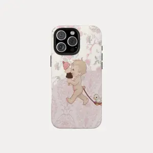 ICE CREAM KEWPIE iPhone Case Premium Film 2 in 1 Phone Case - Durable, Shock Absorbing and Stylish Protection - Compatible with iPhone 16, 15, 14, 13, 12, 11, Plus, Pro, Pro Max, Perfect birthday gift for friends.