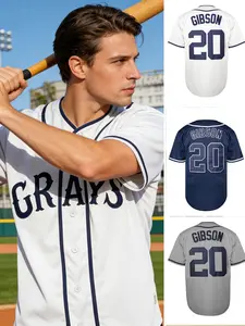 Men's Gibson 20 Jersey, Loose Fit Baseball Pullover, Breathable Sweat-Wicking Sportswear, Available in Multiple Colors, Sizes S-3xl, Sports Top
