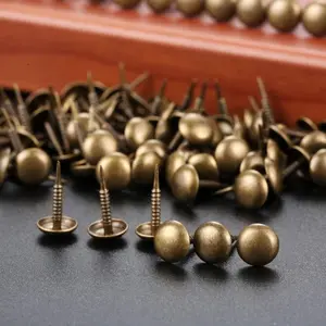 100pcs/set Antique Bronze Upholstery Nails Jewelry Wood Box Sofa Tack Stud Pushpin Doornail Furniture Home Decor 8mm*15mm Hardware
