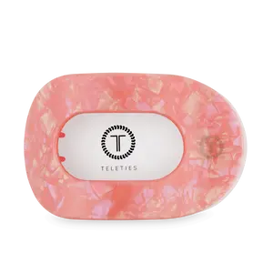 TELETIES - Dreamsicle Large Flat Round Hair Clip - Lay Flat - Nearly Unbreakable