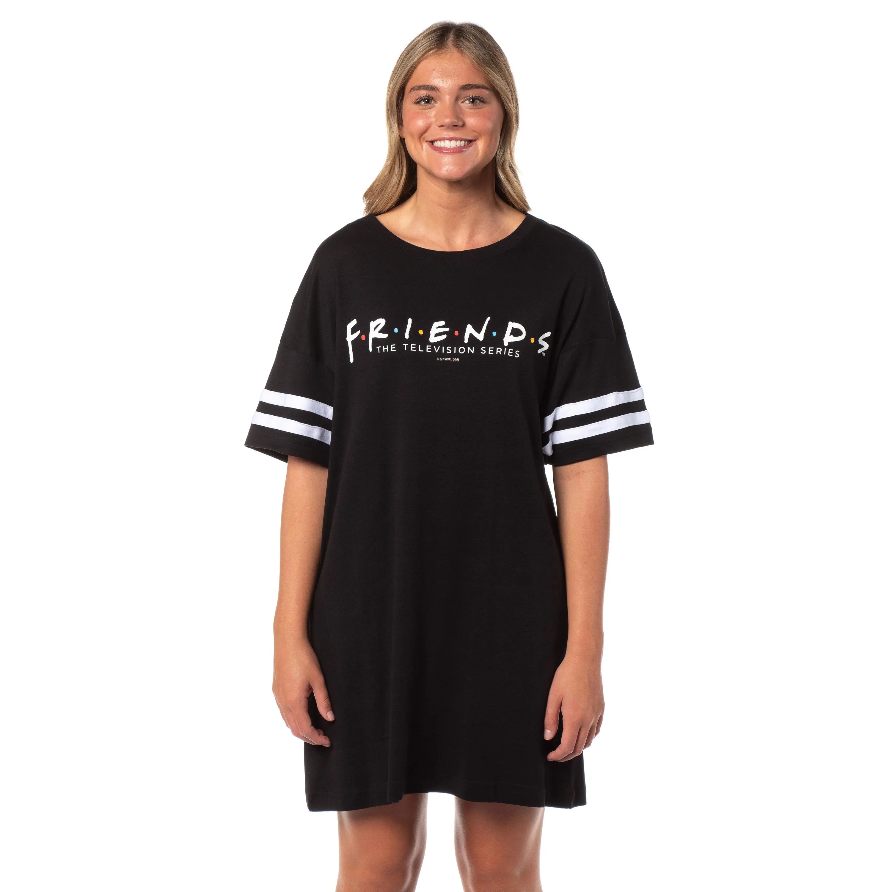 Friends The Television Series Women's Nightgown Pajama Shirt Dress For Adults