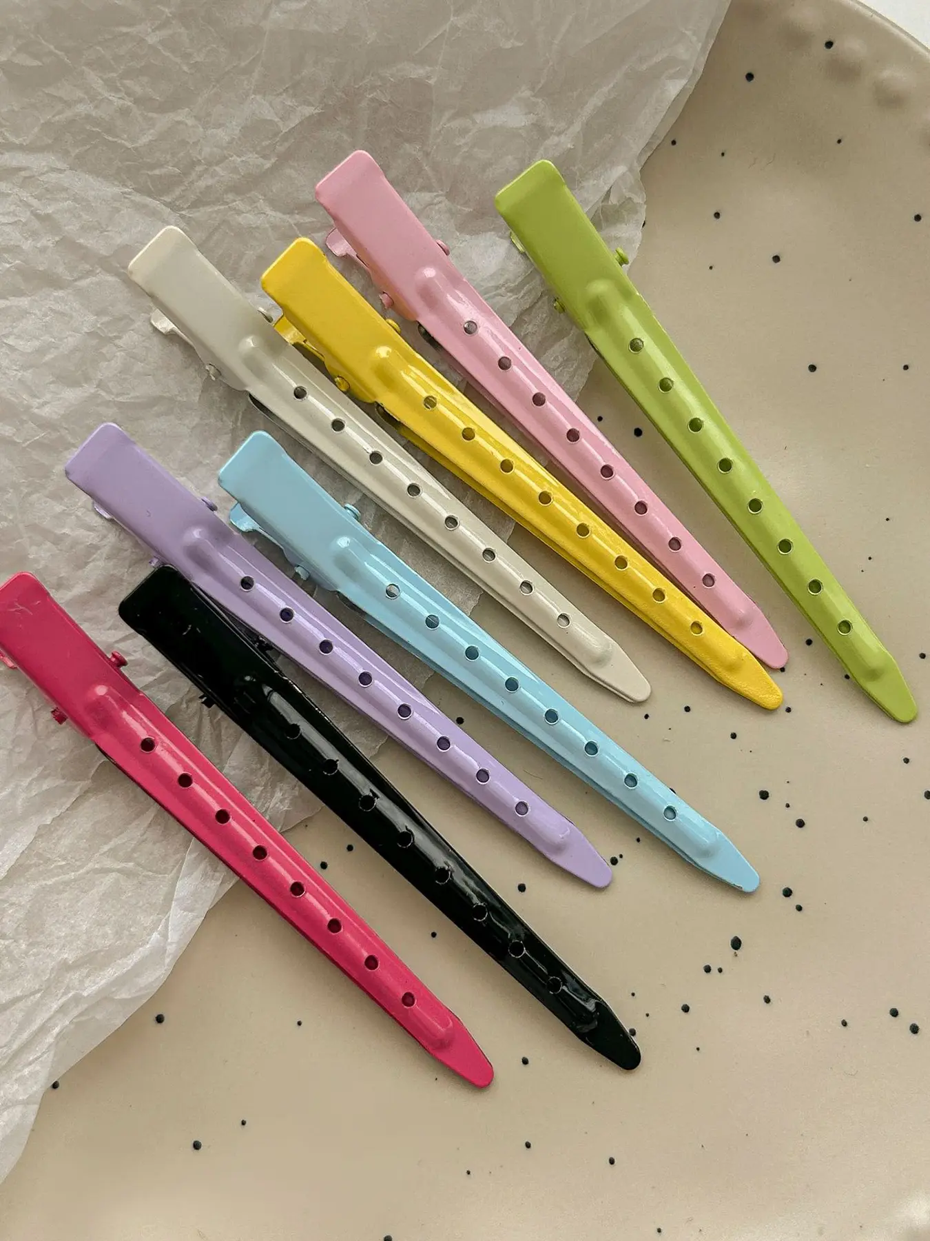 8 Piece Set Root Volume Hair Clips Adjustable Clips Side Bangs Makeup Styling Hairpins Duckbill Clamps Hair Accessories One-Row Clamp