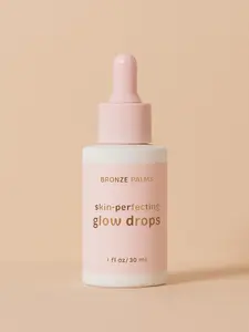 Bronze Palms Skin-Perfecting Glow Drops - 1 fl oz / 30 mL - Self Tanning Serum with DHA & Hyaluronic Acid for Face - Dewy, Flawless Complexion