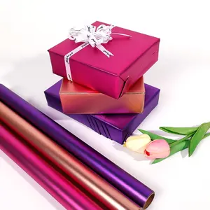 Luxury Metallic Aluminized Paper Roll | Premium Silk Satin Gloss Gift Wrap | Easy-to-Fold Thick Craft Paper for Christmas, Weddings & High-End Gifting | 1 Roll