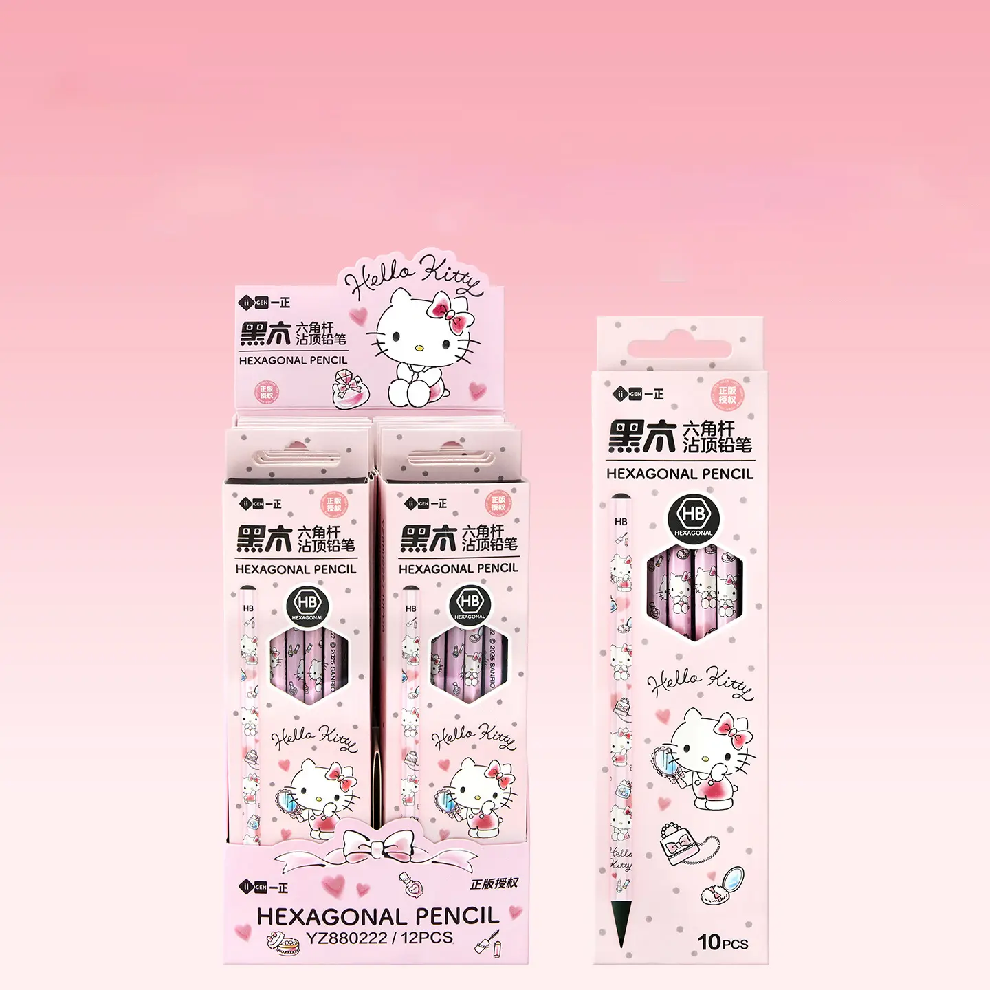 Sanrio Family Series HB Black Wood Hexagonal Pencil Cartoon Primary School Students Not Easy to Break