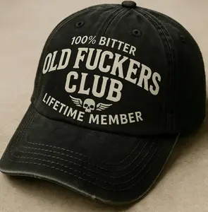 100% Bitter Old F*ckers Club Life Time Member Hat Perfect Gift For Dad Low Profile Dad Hat Pigment Dyed