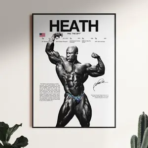 Phil Heath Printable Photo Poster - Vivid Bodybuilding Mr. Olympia Paper Wall Art, Gym Motivation Home Decor, Artistic Decoration