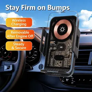 15w Car Phone Holder with Wireless Charging, Wireless Magnetic Charger, Compatible with iPhone Series 16/15/14/13/12/11/8, Durable Design for Daily Use
