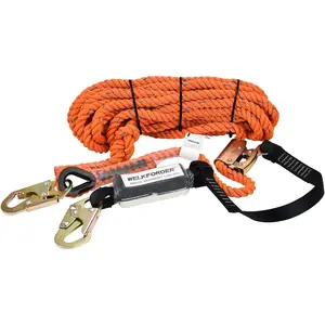 50FT Vertical Assemble Strand Rope Fall Protection with Rope Grab Snap Shock Fall Protection Safety Equipment ANSI Compliant