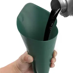 Flexible Oil Drain Tool for Cars, 6.69"x 14.5" Foldable Oil Guide Board, Leak-Proof Funnel with Aluminum Plate, Car Garden Lawn Accessories