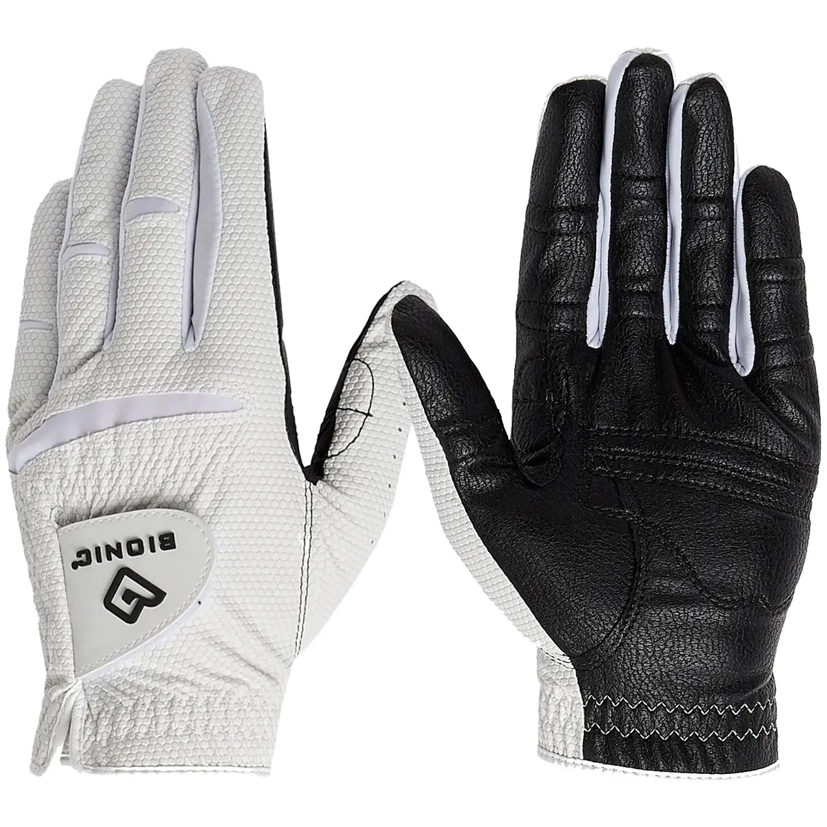 Bionic Men's Relax Grip 2.0 Golf Glove, Left Hand Leather Glove with Breathable Honeycomb Design for a Snug Fit, Washable Golf Accessories, High-Tech