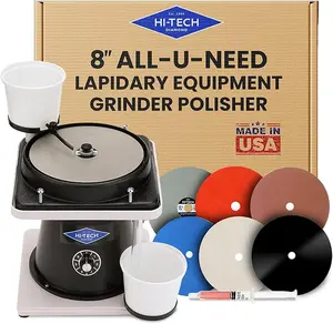 Hi-Tech Diamond All-U-Need - Lapidary Equipment, Mineral & Stone Rock Shaping, Stone Grinder, Shaper w/ Variable Speed Motor & Polishing Machine Tool, Includes Mineral Rock Polishing Kit