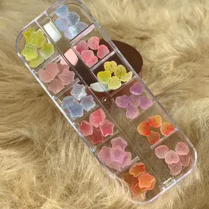 48pcs Star-and-Heart Shape Gummy Sugar Charms, Beauty & Personal Care Nail Decoration Accessories for Creative Designs