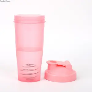 600ML (20OZ) Protein Shaker Bottle, Portable Plastic Fitness Water Bottle for Gym Enthusiasts & Athletes