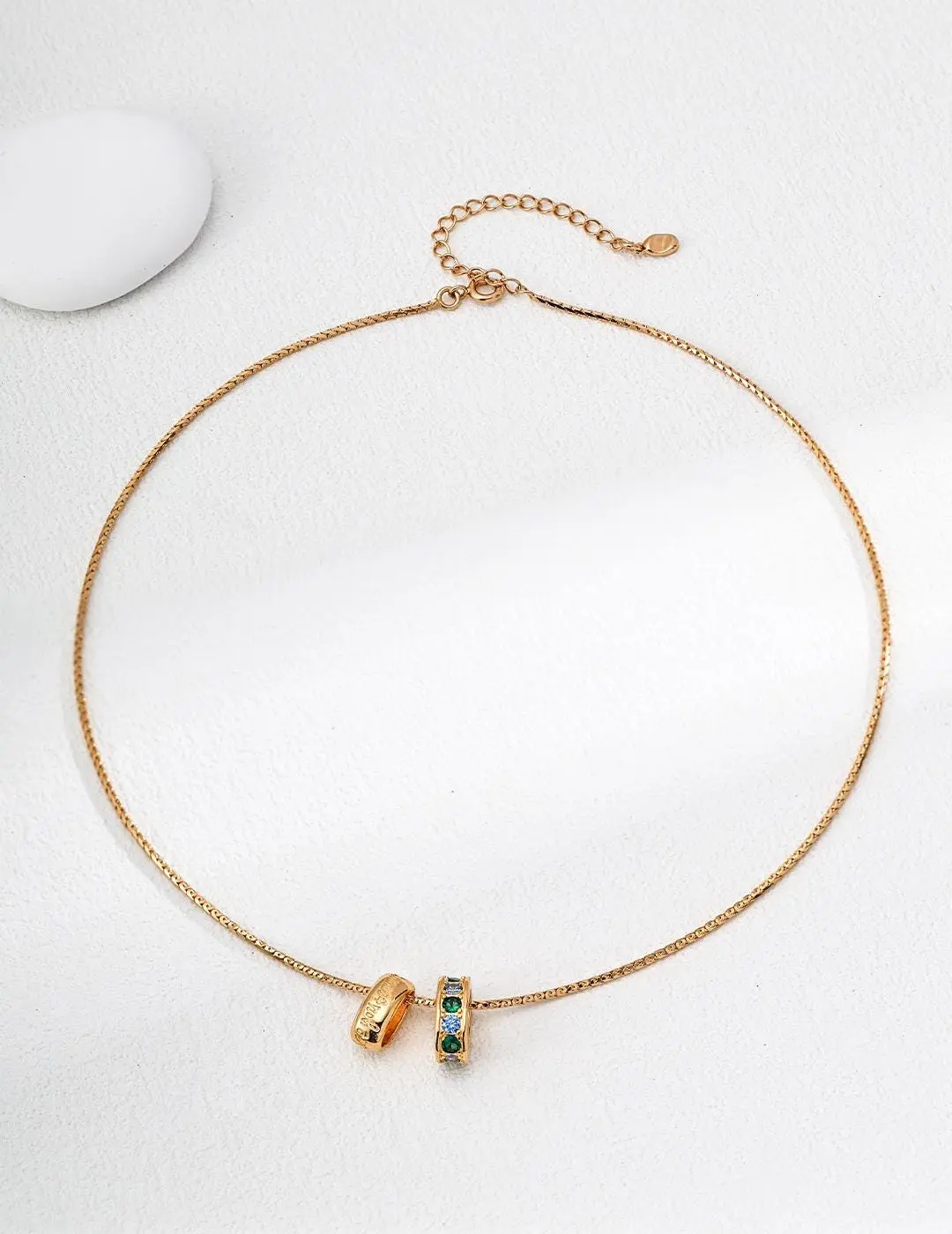 Rainbow Zircon Necklace, Sterling Silver Colorful Gemstone Pendant, Dainty Circle Charm, Minimalist Everyday Jewelry, Gold Stacking Necklace