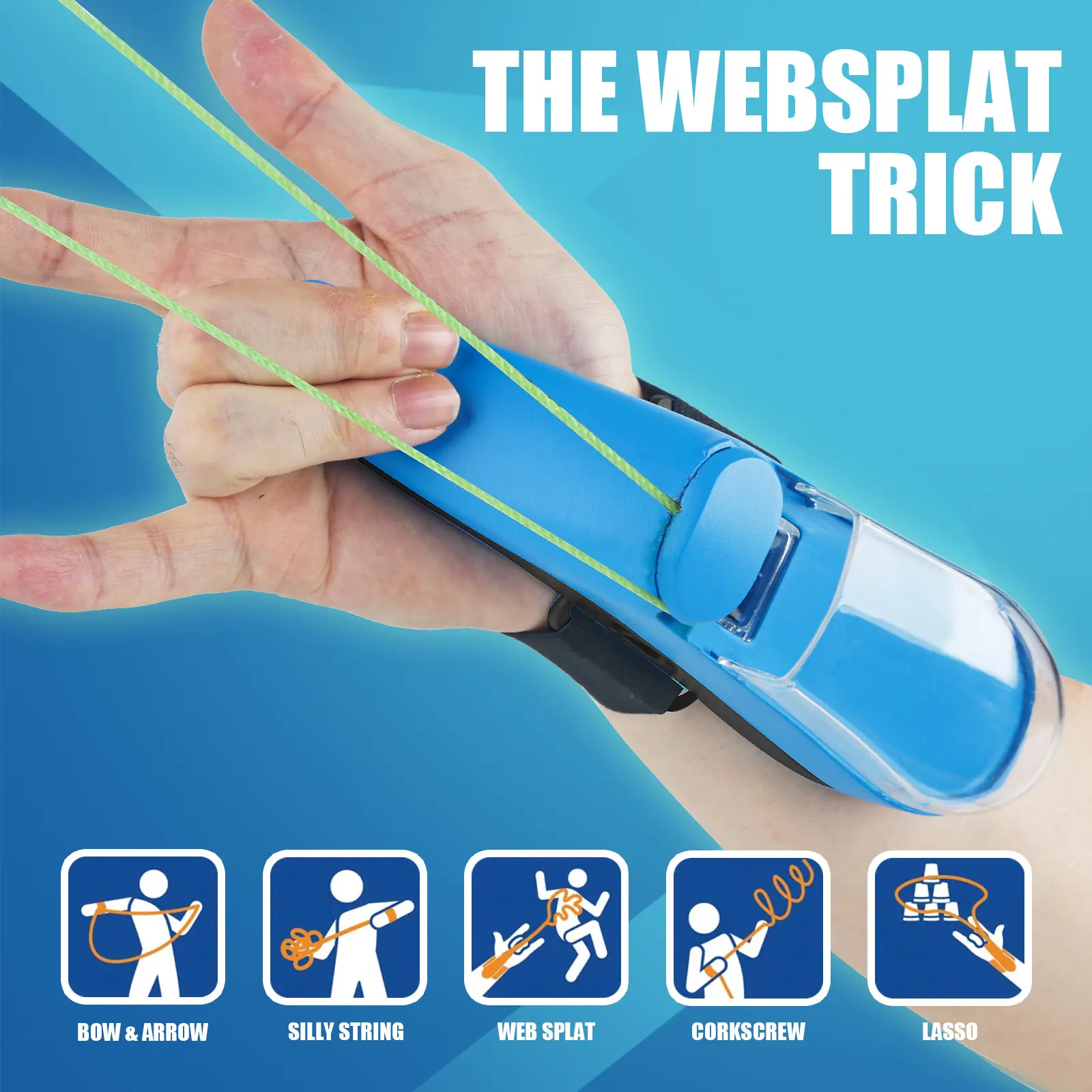 Viral TikTok String Launching Web Shooter Blaster Toy - World's 1st  Launcher, Safe Soft String, Indoor/Outdoor Play, Cool Kids' Gifts, Web Shooter Blasters