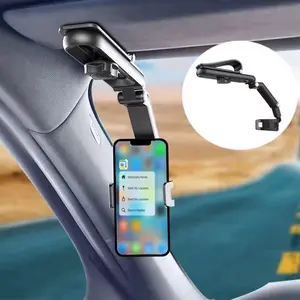 New 1080° Multi-function Sun Visor Universal 360 Degree Rotating Phone Holder Suitable for Any Scene Car Holder - Rotatable and Retractable