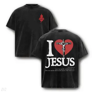 I Am The Way Truth Life T-Shirt – Vintage Sand & Charcoal Acid Wash Tee with Sacred Jesus Graphic for Bold Gospel Streetwear Drop