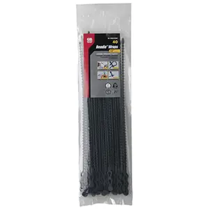 212 MAIN Gardner Bender 46-12BEADBK 12 in. Beaded Wrap Cable Tie for Home, Storage & General Organization
