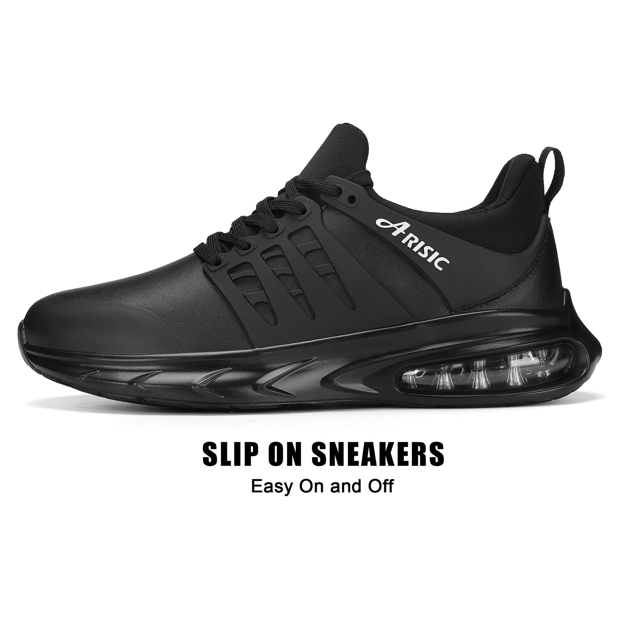 Non Slip Shoes for Men Food Service Waterproof Restaurant Men Work Shoes Comfort Slip on Sneakers Kitchen Chef Slip Resistant Food Service Shoes