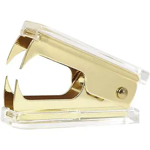 Clear Staple Remover Pure Gold Cute Yellow Puller Tool for Home Office School Desk Accessories Gift (Yellow Gold)