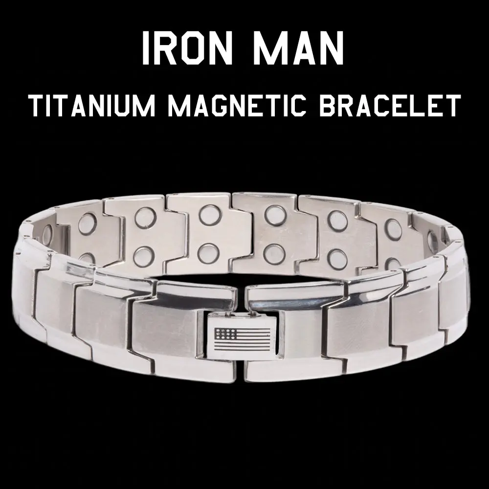 Iron Man Armor Titanium Magnetic Bracelet TT: Helps Pair Veterans With A Service Dog Or Shelter Dog