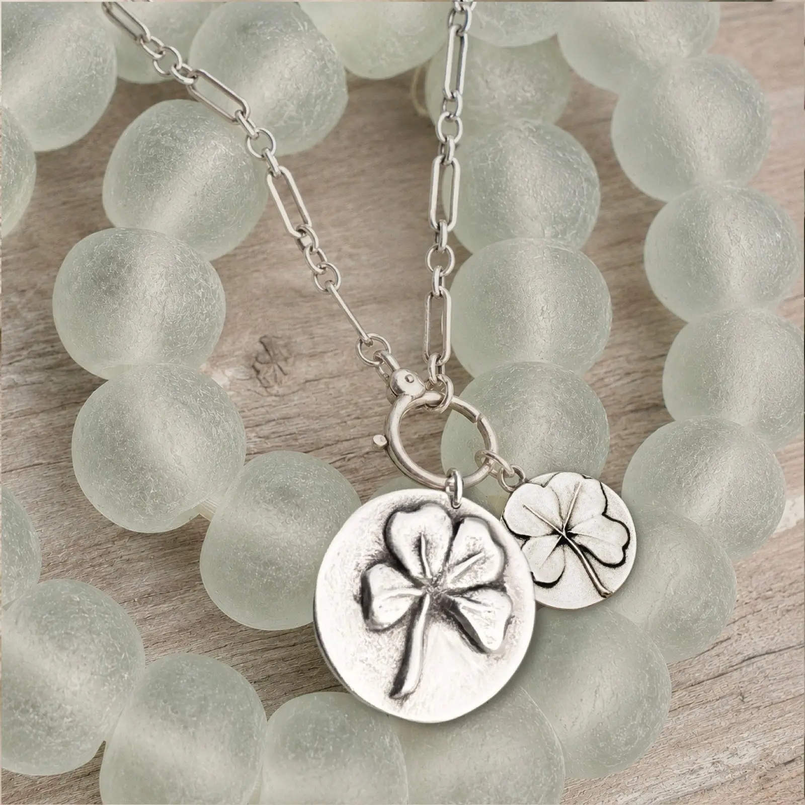 Sterling Silver Lucky Four Leaf Clover Charm