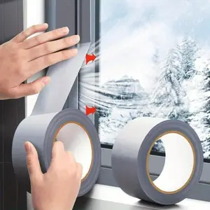 2 Rolls Windproof Tape Winter Window Insulation Cloth Base Sealing No Residue Single Sided Waterproof High Adhesive Tape Industrial Adhesive Tape