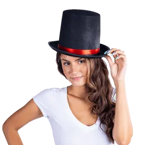 Tuxedo Top Hat For Adults | Vintage Elegant Black Magician Hat - Costume Accessory for Magician, Ringmaster, Gentleman & More – One Size