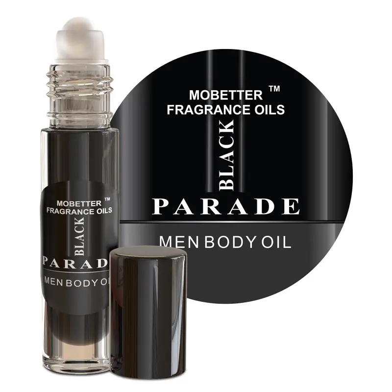 MOBETTER FRAGRANCE OILS Black Parade Cologne men Body Oil 1/3 oz roll on Glass Bottle