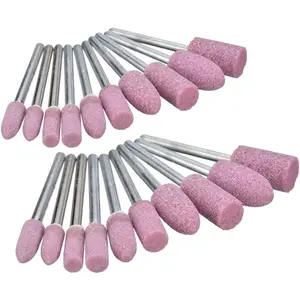 20 count Rotary Grinding Stone Bits, Abrasive Stone Mounted Sharpening Tools with 1/8" Mandrel Fits Rotary Tool( Diameter : 4mm / 6mm / 8mm / 10mm / 12 mm)
