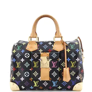 Pre-owned Louis Vuitton Canvas Coated Top Handle Bags Speedy Handbag Monogram Multicolor 30 by Rebag