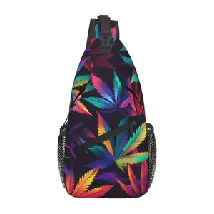Crossbody Chest  Hiking Neon Colorful Leaves Shoulder  Folding Large Capacity Fashion Durable Can Be Used For Shopping, Work, Leisure Travel Beach  Fishing Backpack Travel Accessories Must Have Backpack For School Back Christmas Gifts bag