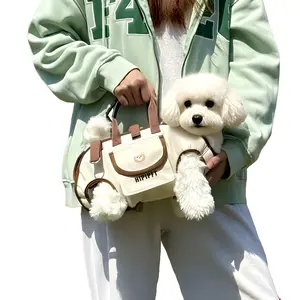 4-in-1 Pet Carrier Backpack Set - Cute Breathable Travel Bag with Leash Attachment, Convertible Handbag Crossbody Sling, Lightweight Outdoor Adventure Gear for Cats & Small Dogs, Airline Friendly, Animal Carrier