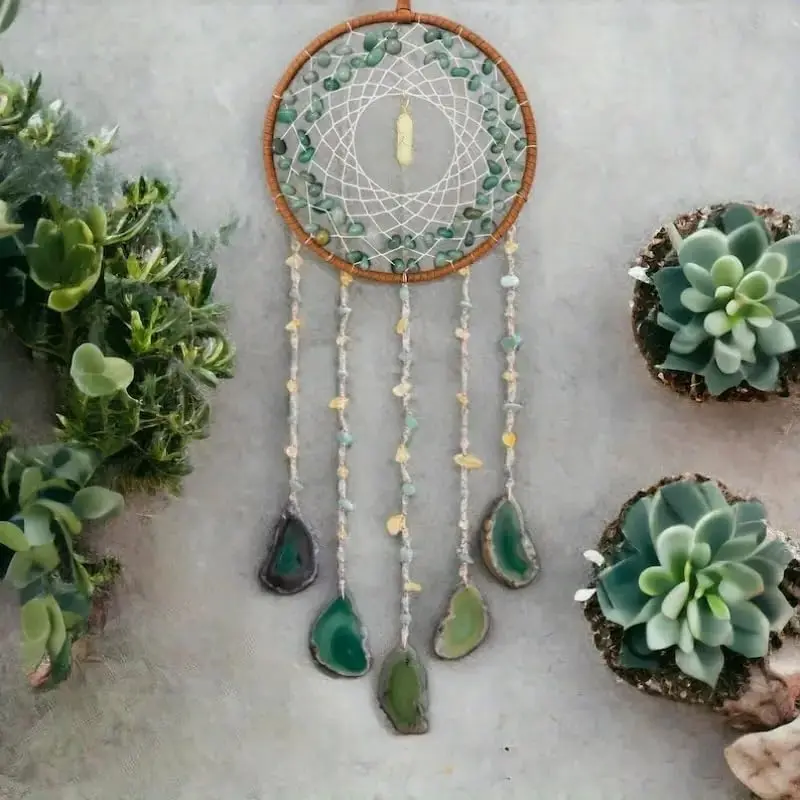Boho Dream Catchers,  Large Dreamcatcher Green Turquoise Suncatchers for Windows Wall Hangings Decoration Gifts for Adult Girls Bedroom Garden Room Decor