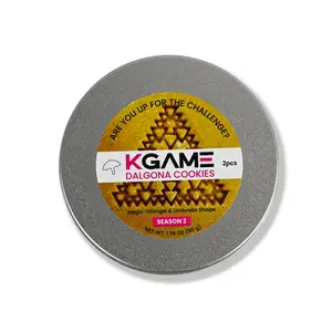 Kgame Season 2 Korean Dalgona Honeycomb Toffee Candies, Sweet Snack in Metal Tin, Ideal for US Consumers