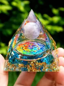 Natural Crystal Ball, Pyramid Energy Healing Crystal, Chakra Tool, Chakra Healing Crystals & Home Decor, Perfect Holiday Gift Choice