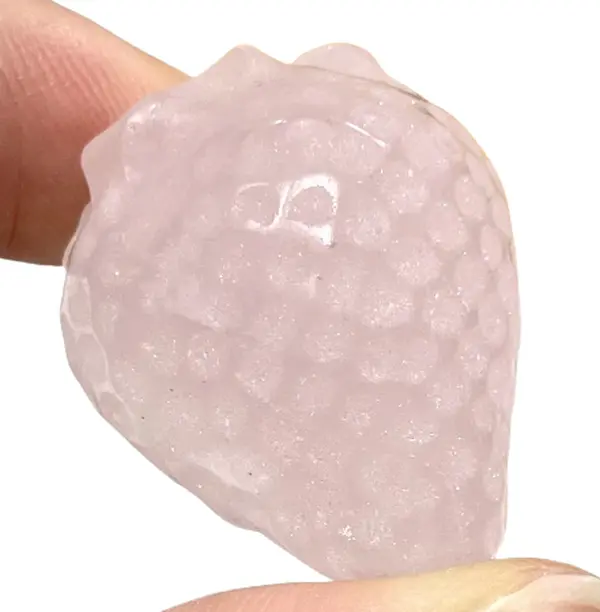IG Crystal 4 Counts Rose Quartz Strawberries Crystal Natural Crystals Healing Stones Crystal Jewelry Shop Pretty Crystals Home Decoration