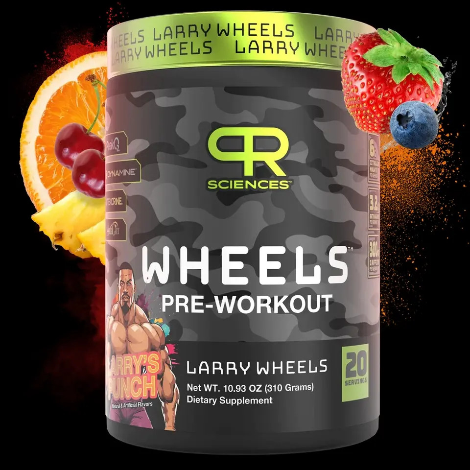 PR Sciences Wheels Pre-Workout Dietary Supplement - Fitness Support for Muscle Performance, 20 Servings