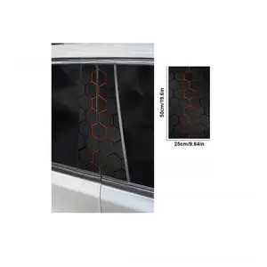 Car Center Pillar Sticker B-Pillar Color Change Film Honeycomb Butterfly Decorative Sticker 50cm x 25cm Car Accessories for Stylish Upgrade