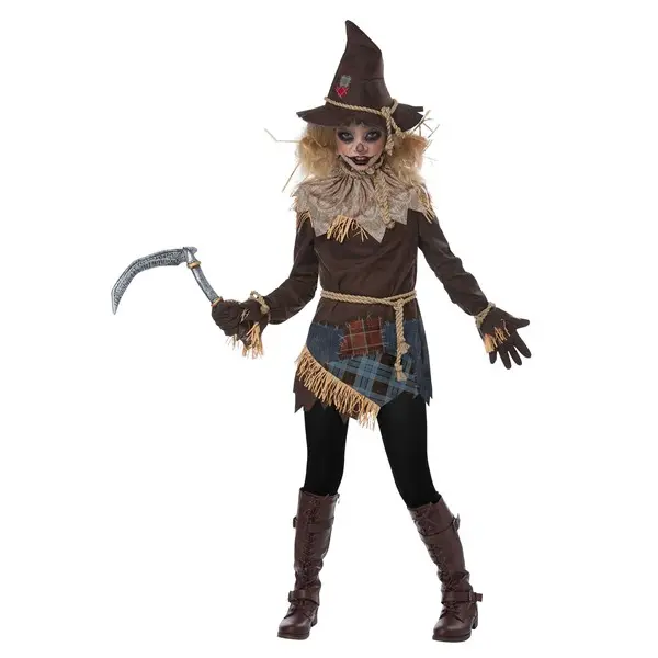 Girls Creepy Scarecrow Costume