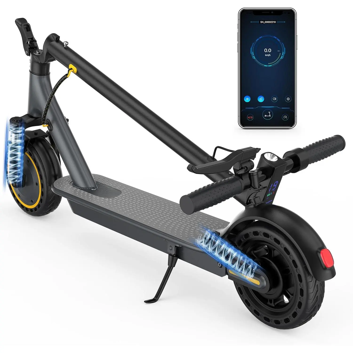 Electric Scooter for Adults,Top Speed 19/22 MPH,Range 19/22/28 Miles,8.5"/10" Tires,E-Scooter with Dual Suspension for Commuting, APP Control