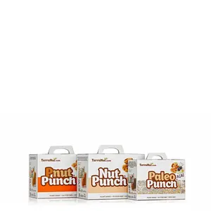 TerraNut 124p Family 3-Pack Plant-based Snacks  Set - Pnut Punch, Nut Punch, Paleo Punch  Raw Nut-based snacks Variety Pack