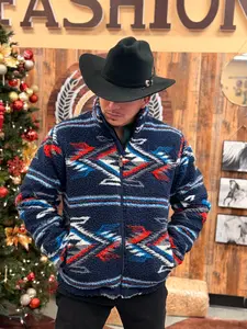 Men’s Ariat New Mexico Navy Fleece Chimayo Jacket