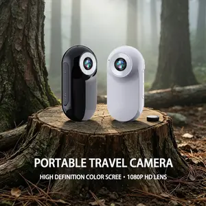 Thumb Motion Camera with Magnetic Fixation High-Definition Color Screen Includes Date Cable OTG Adapter Silicone Cover Clipback Clip Screw Base Gift Package,Button Recording, vlogging camera, lentes para grabar videos, Mount, Portable fathersdaygift, Safe